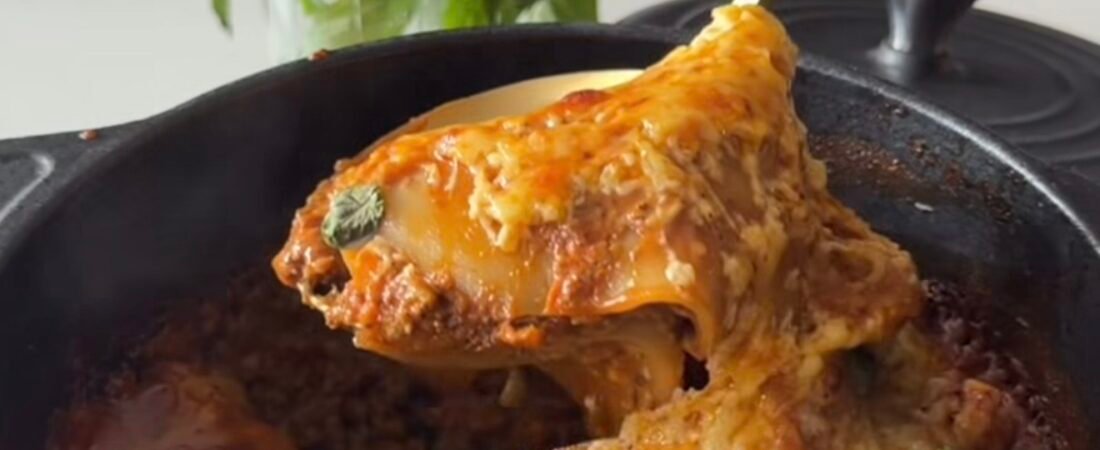 Lasaña de Carne en Horno Holandés